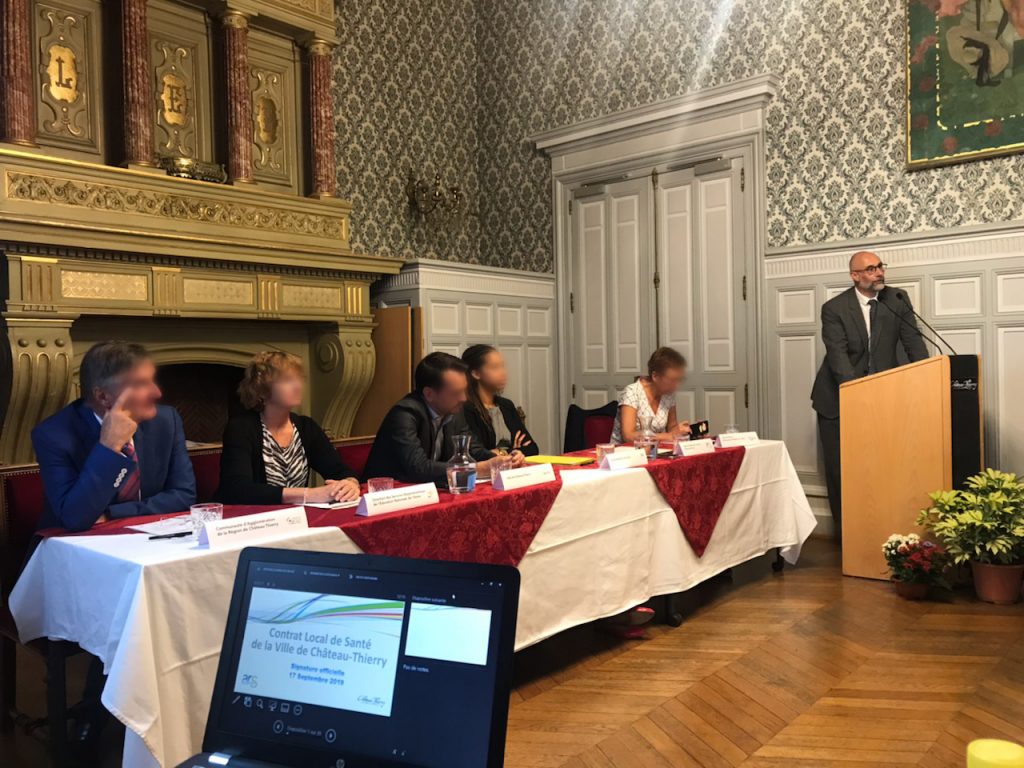 Prise de parole lors du contrat local de santé à Chareau-Thierry